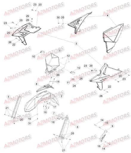 Carenages Avant BETA Pieces BETA RR 2T 300 - (2015)