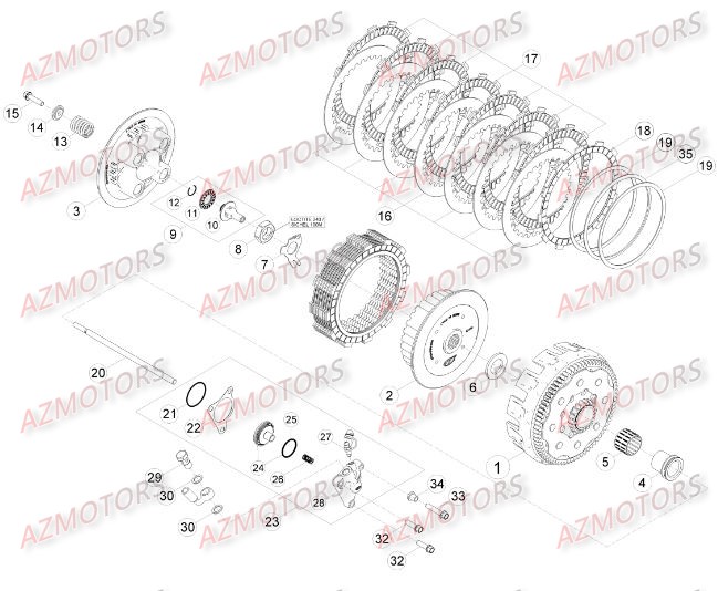 EMBRAYAGE BETA piece beta enduro rr 300 2t 2temps 2015