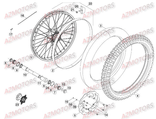 ROUE AVANT pour RR-2T-300-15