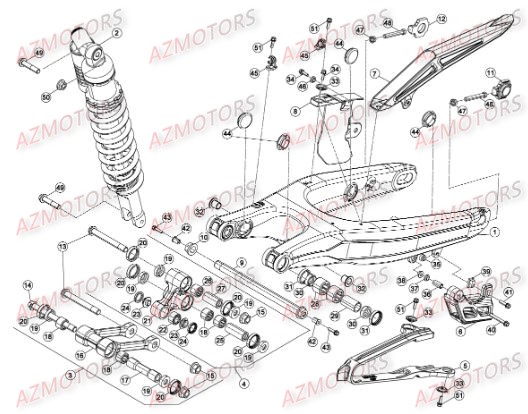 Suspension Arriere BETA Pieces BETA RR 2T 300 - (2015)