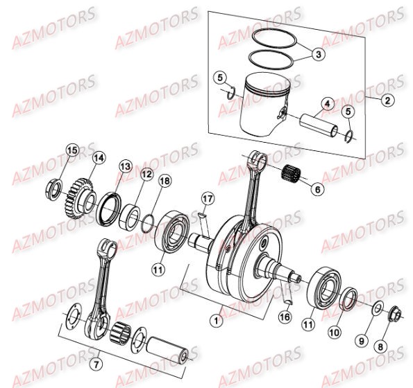 Vilebrequin BETA Pieces BETA RR 2T 300 - (2015)