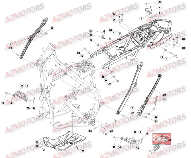Accessoires Du Chassis BETA Pieces BETA RR 2T 300 - (2016)