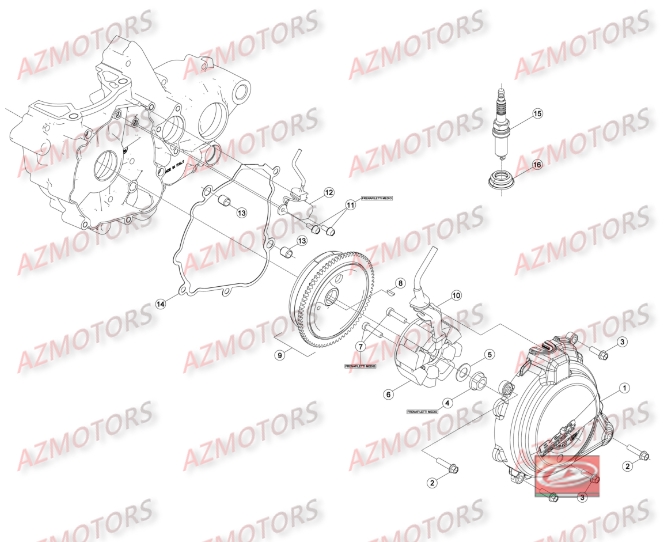 ALLUMAGE BETA piece beta enduro rr 250 2t 2temps 2015