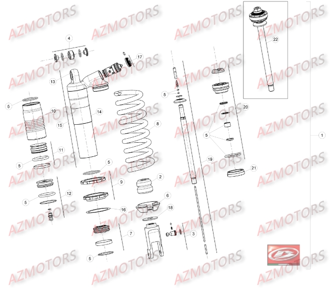 Amortisseur BETA Pieces BETA RR 2T 300 - (2016)