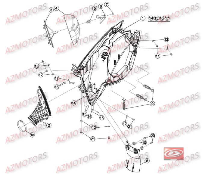 BOITIER_DU_FILTRE BETA piece beta enduro rr 250 2t 2temps 2015