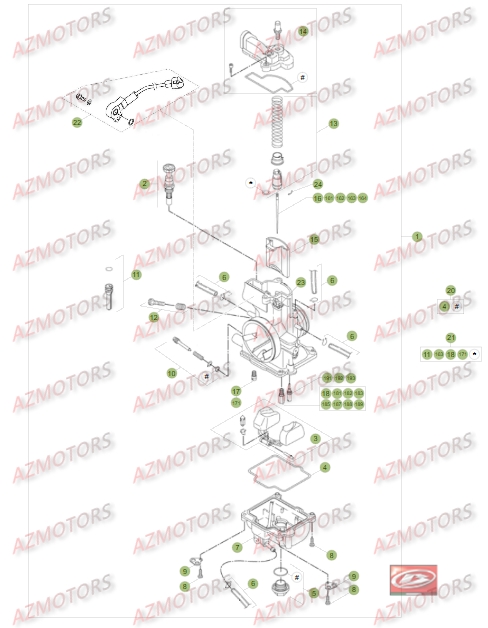 Carburateur BETA Pieces BETA RR 2T 300 - (2016)