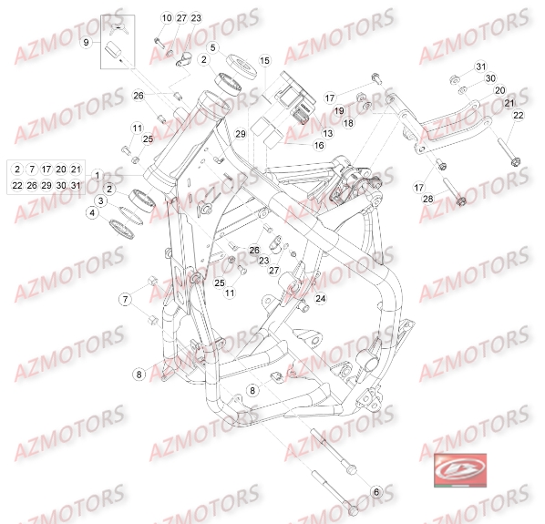 Chassis BETA Pieces BETA RR 2T 300 - (2016)