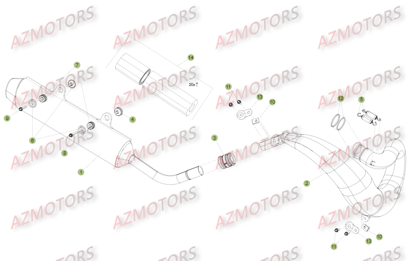 ECHAPPEMENT VERSION COMPETITION pour RR-300-2T-16