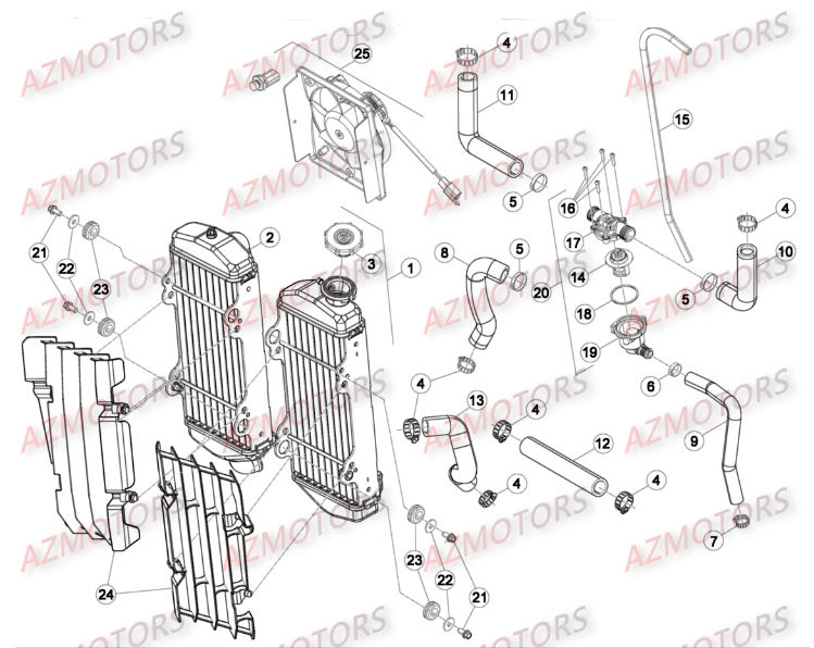 Radiateur BETA Pieces BETA RR 2T 300 - (2016)