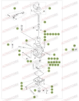 Carburateur Du No Serie 0 A 200160 BETA Pieces BETA RR 2T 300 - (2017)