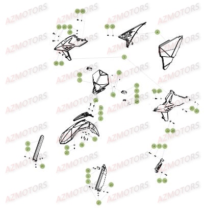 Carenages Avant Du No Serie 0 A 200160 BETA Pieces BETA RR 2T 300 - (2017)