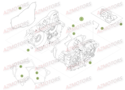 CARTER EMBRAYAGE pour RR-300-2T-17