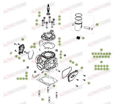 CYLINDRE pour RR-300-2T-17