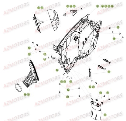 FILTRE AIR BETA pour FILTRE A AIR DU No SERIE 200161 A 249999 de RR-300-2T-17