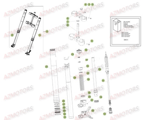 GR. RESSORT K=4,2 N/MM BETA pour FOURCHE de RR-300-2T-17