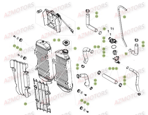 RADIATEUR pour RR-300-2T-17