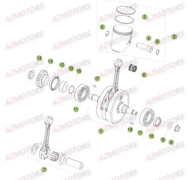 Vilebrequin BETA Pieces BETA RR 2T 300 - (2017)