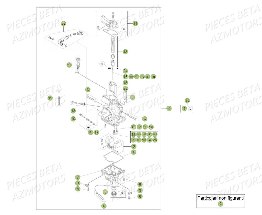 Carburation BETA Pieces BETA RR 2T 300 - (2018)