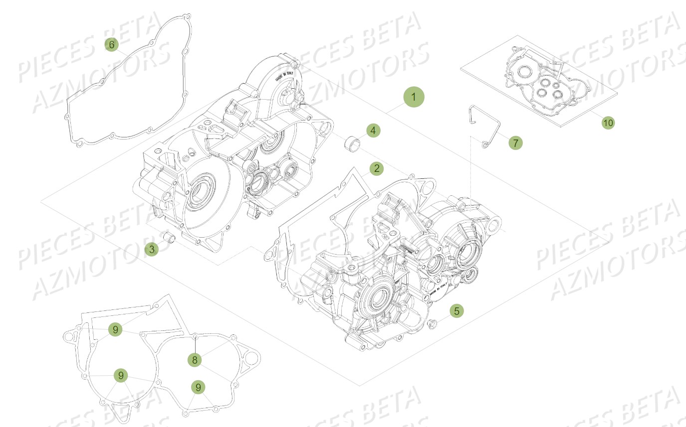 CARTER EMBRAYAGE pour RR-300-2T-18