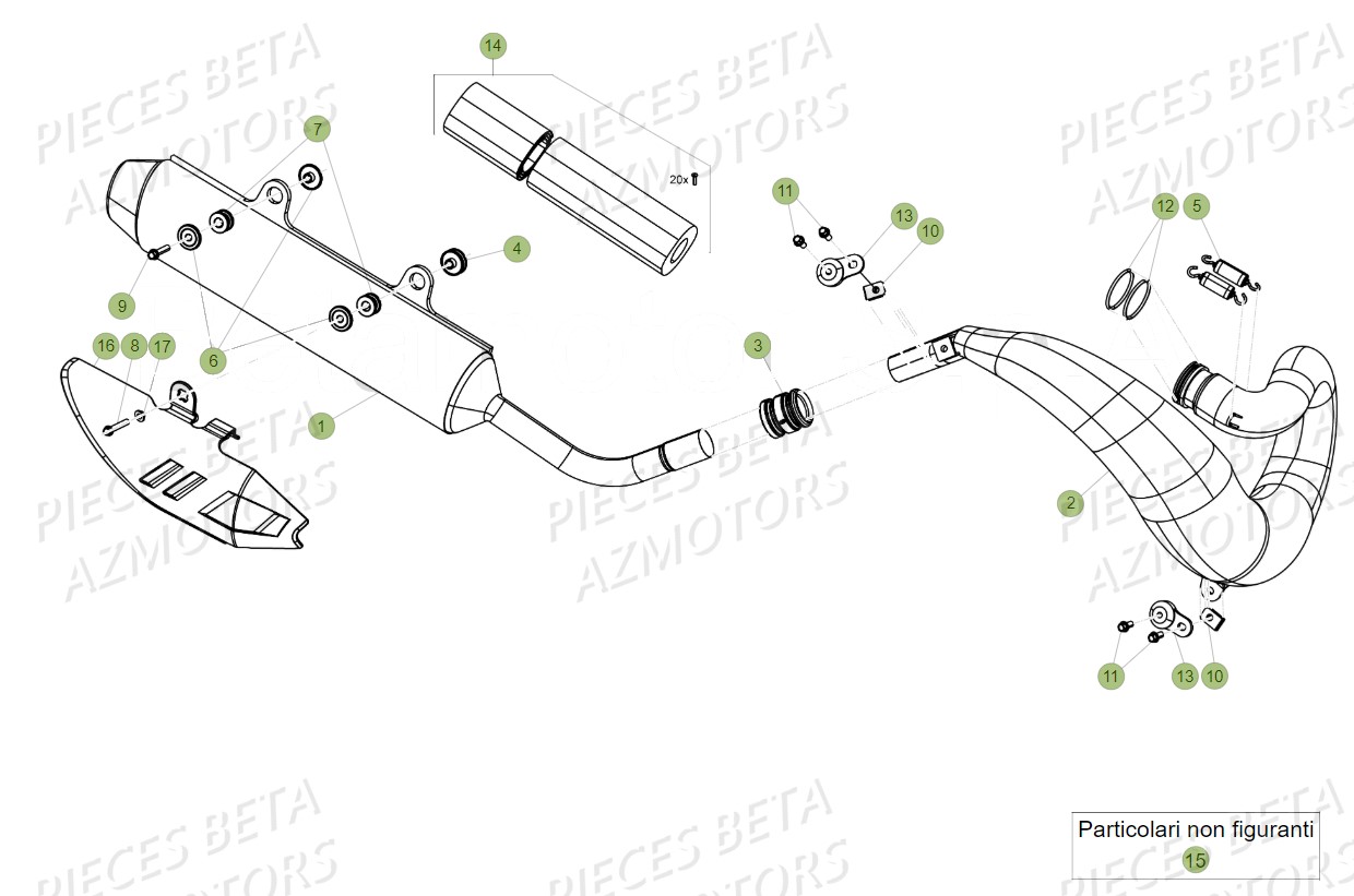 ECHAPPEMENT BETA RR 300 2T 18