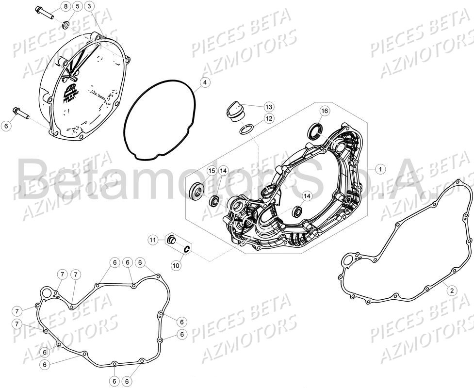 COUVERCLE D EMBRAYAGE pour RR-350-4T-17