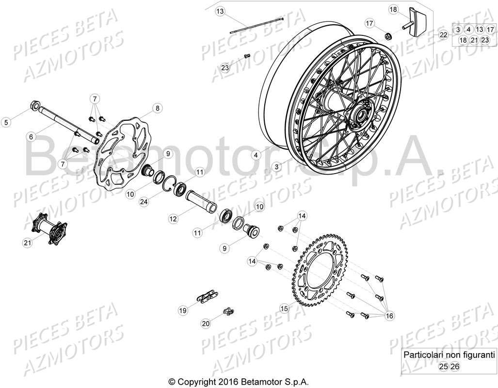 Roue Arriere BETA Pièces Beta RR 4T 350 Enduro - 2017