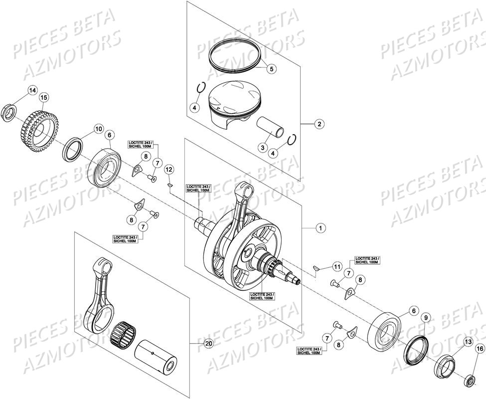 VILEBREQUIN_PISTON BETA Pièces Beta RR 4T 350 Enduro - 2017