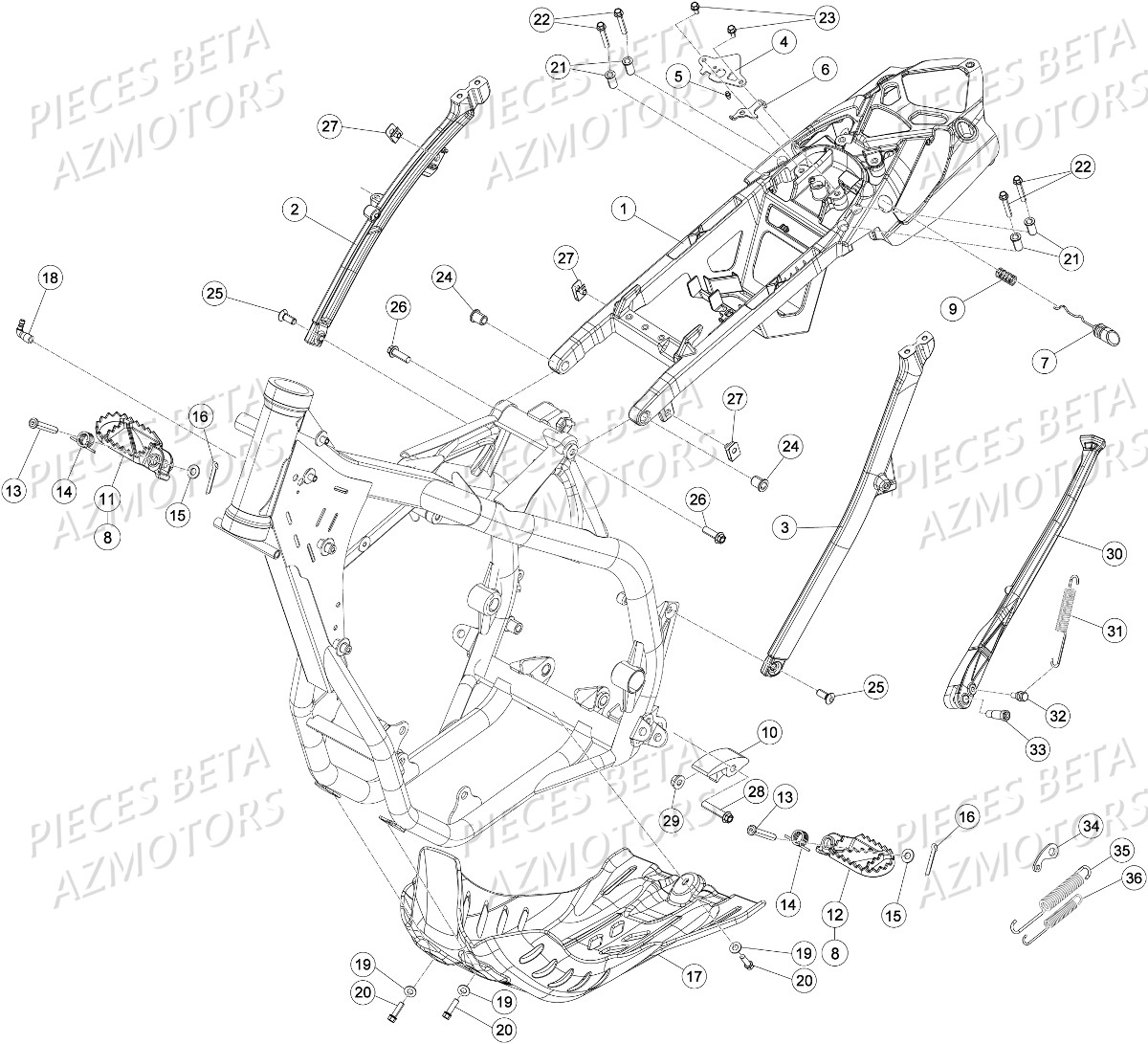 ACCESSOIRES DU CHASSIS pour RR-390-4T-16