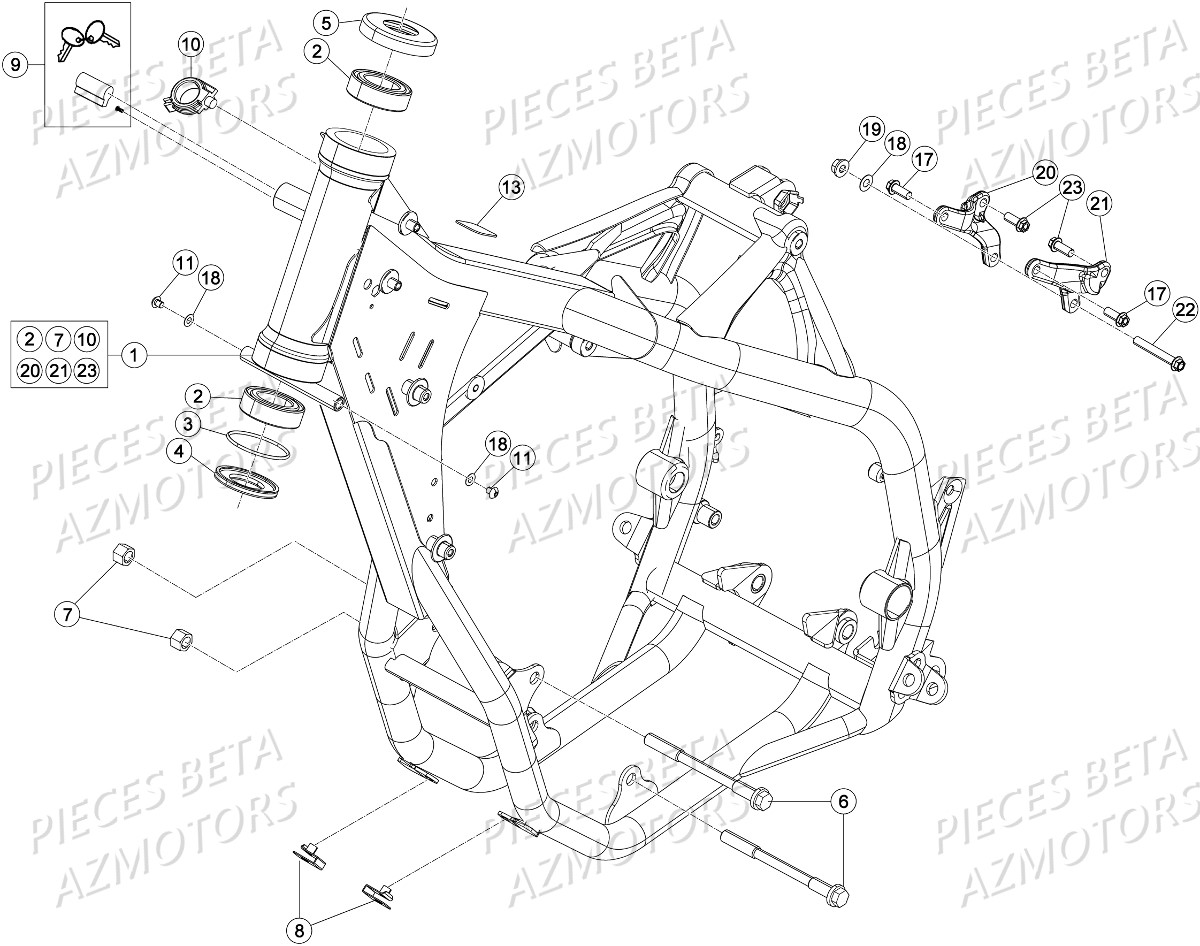 Chassis BETA Pièces Beta RR 4T 390 Enduro - 2016