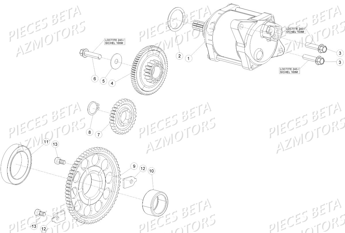 Demarrage Electrique BETA Pièces Beta RR 4T 390 Enduro - 2016