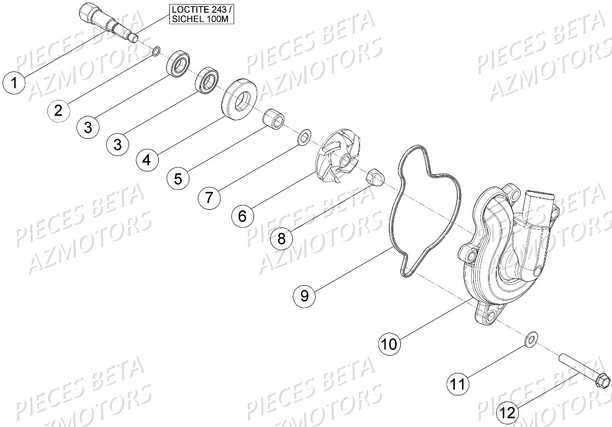 Installation De Refroidissement BETA Pièces Beta RR 4T 390 Enduro - 2016