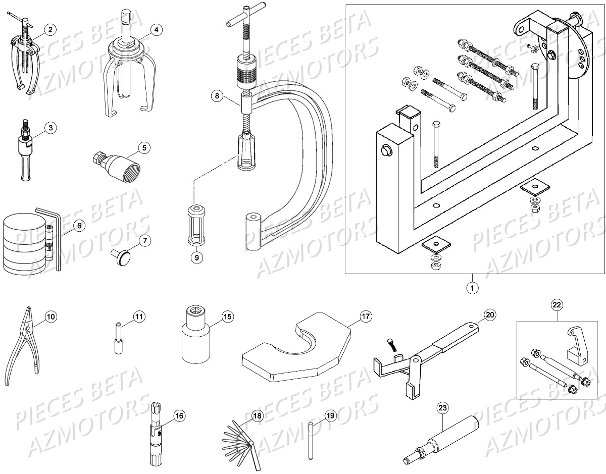 Outillage Special BETA Pièces Beta RR 4T 390 Enduro - 2016