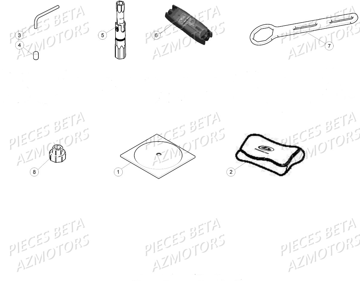 Outillage Special 2 BETA Pièces Beta RR 4T 390 Enduro - 2016