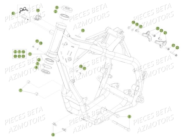 Chassis BETA Pièces Beta RR 4T 390 Enduro - 2017