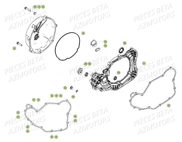 COUVERCLE D EMBRAYAGE pour RR-390-4T-17