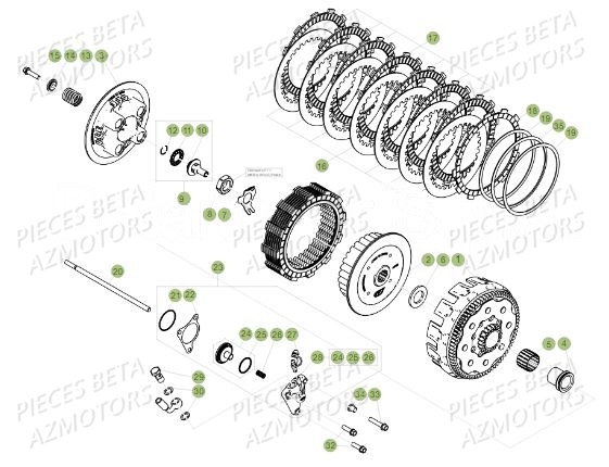 EMBRAYAGE BETA RR 390 4T 17