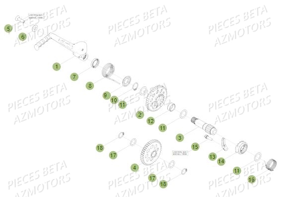 Kick Starter BETA Pièces Beta RR 4T 390 Enduro - 2017