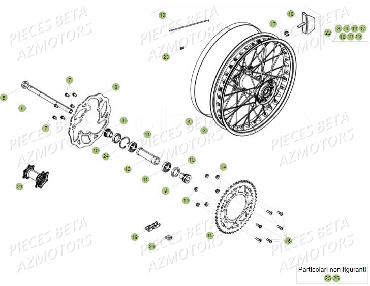 Roue Arriere BETA Pièces Beta RR 4T 390 Enduro - 2017