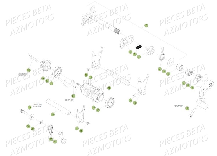 Selecteur De Vitesses BETA Pièces Beta RR 4T 390 Enduro - 2017
