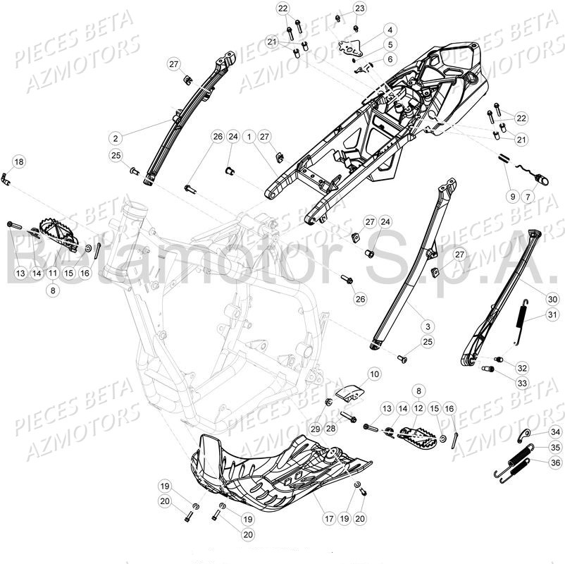 ACCESSOIRES CHASSIS BETA RR 430 4T 17