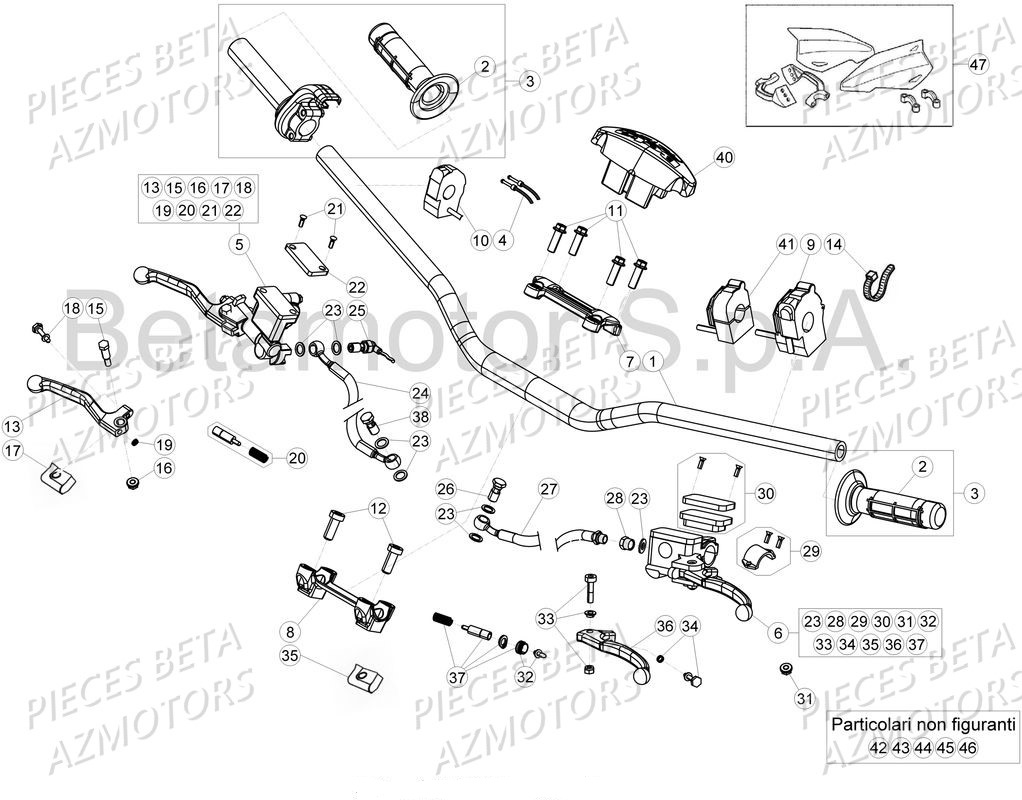 COMMANDES_GUIDON BETA Pièces Beta RR 4T 430 Enduro - 2017