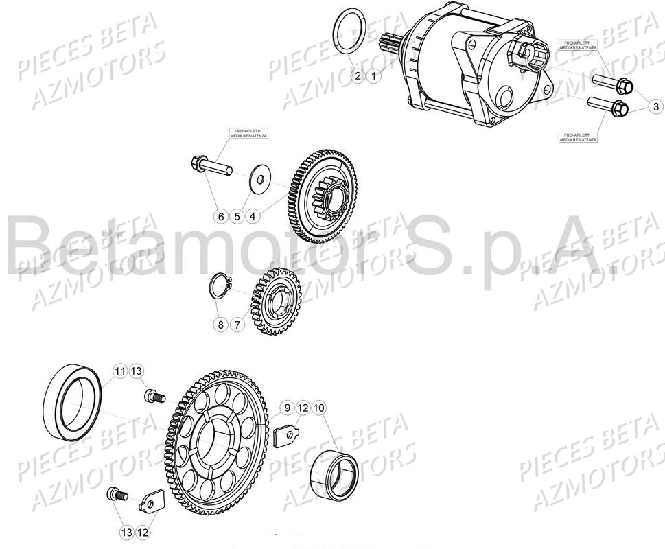 Demarrage Electrique BETA Pièces Beta RR 4T 480 Enduro - 2017