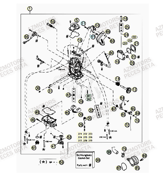 Carburateur BETA Pièces BETA RR 4T 400 - [2007]