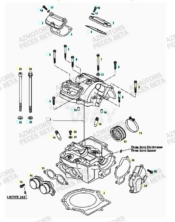 Culasse BETA Pièces BETA RR 4T 400 - [2007]