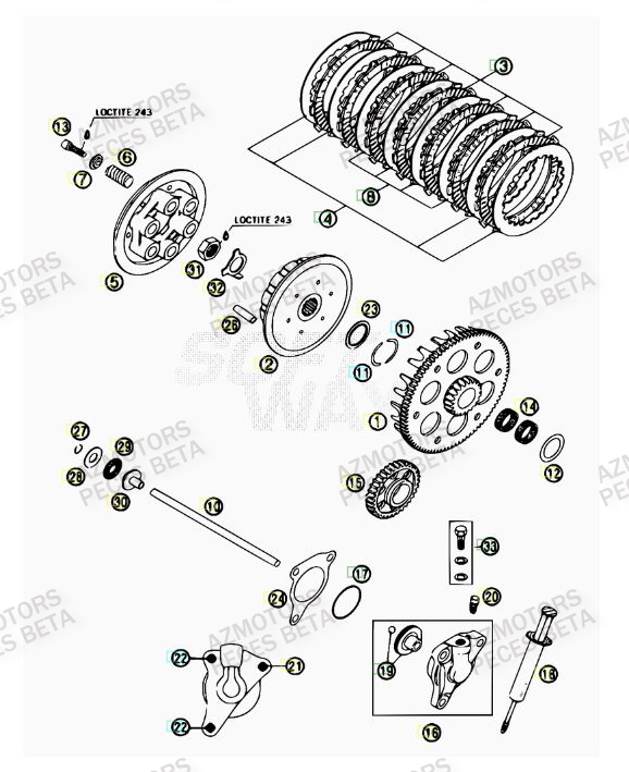 Embrayage BETA Pièces BETA RR 4T 400 - [2007]