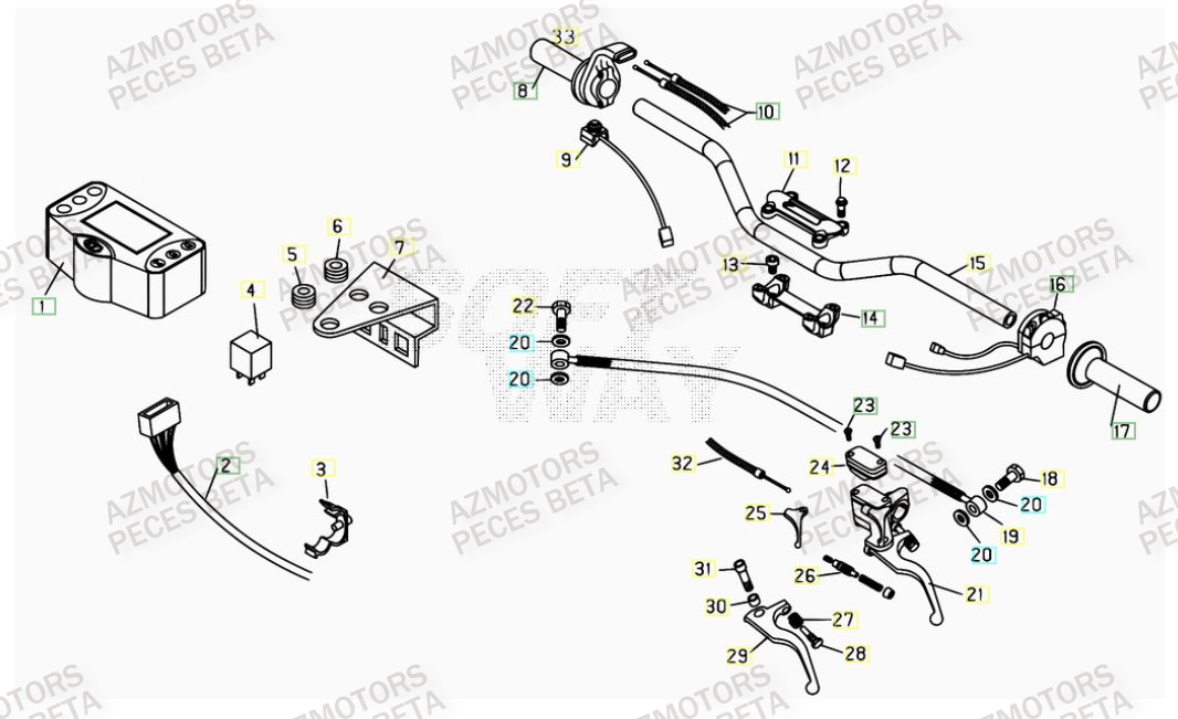 GUIDON RR 4T  07 BETA pour GUIDON de RR-4T-07