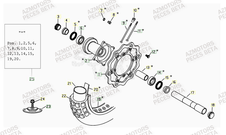 Roue Avant BETA Pièces BETA RR 4T 400 - [2007]