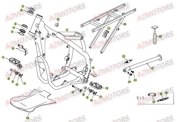 Accessoires Du Chassis BETA Pièces Beta RR 4T 450 Enduro - 2008
