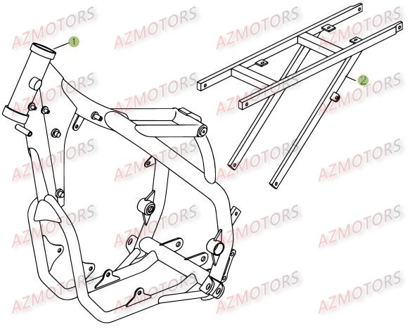 Chassis BETA Pièces Beta RR 4T 450 Enduro - 2008