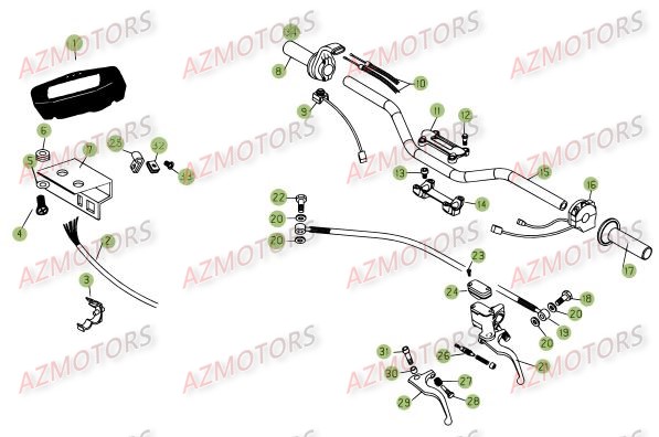GUIDON RR 4T  07 BETA pour COMMANDES GUIDON de RR-4T-08-450